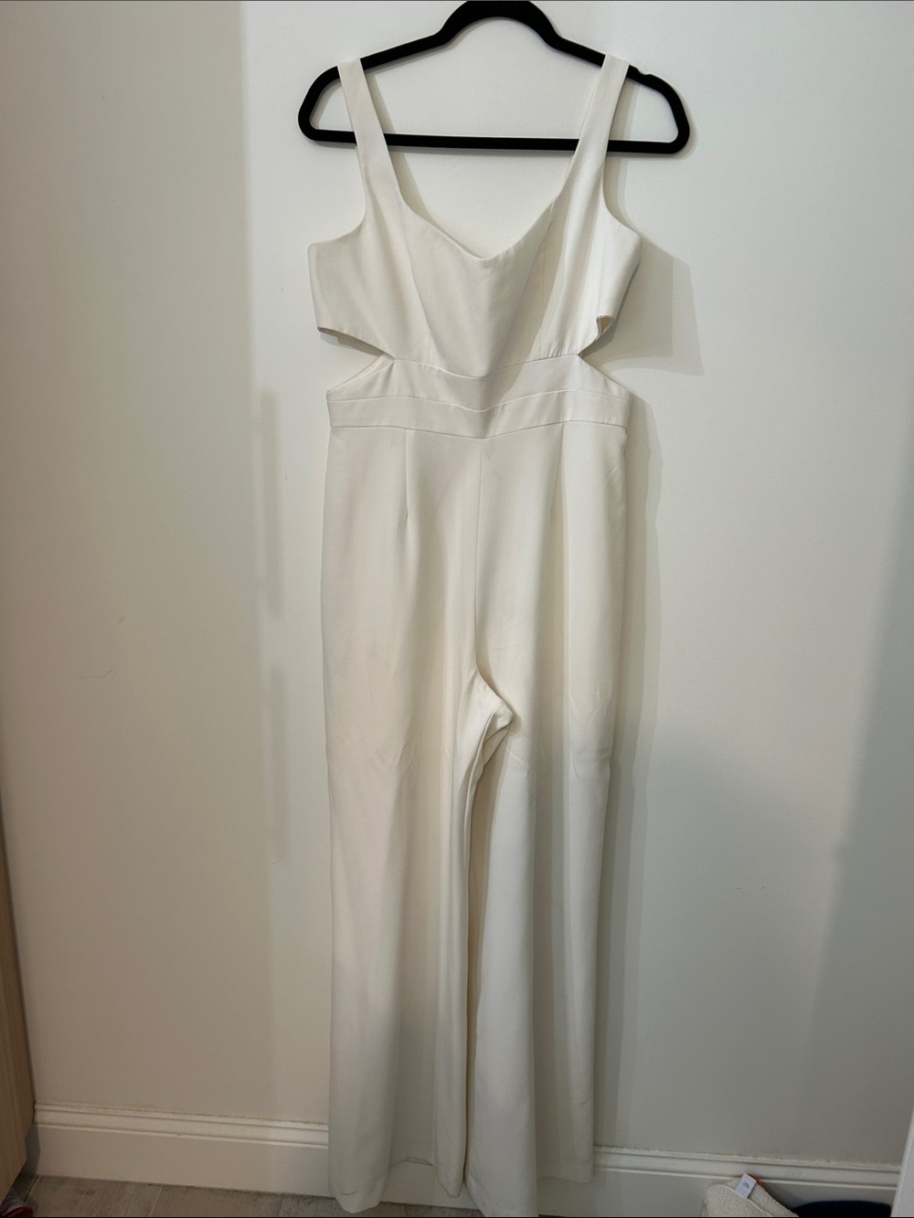 JAYGODFREY White Cutout Wide-Strap Jumpsuit